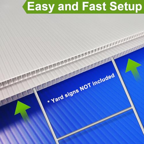 image for Gtongoko 25 Pack H Frame Yard Sign Stakes Metal, 16.5