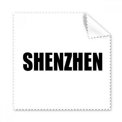 Chiffon lunettes motif Shenzhen essuie-écran nom de ville pour le bureau ou voyage