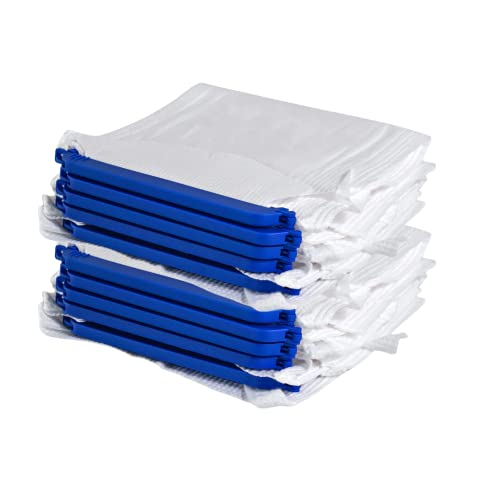 Image of Vakly Large Refillable Ice Bags 6.5 x 14 [Pack of 10] - Reusable Ice Pack with Clamp Closure, Soft Outer Covering & Leak-Resistant Inner Layer for Hospital, Home & Sports Use