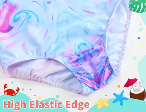 Image of TENVDA Girls Swimsuit Summer Beach Sport Halter Bathing Suits One Piece Swimwear for 2-12 Years Old Kids