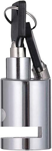 Ezweiji Cerradura de disco para motocicleta, cerraduras portátiles de aleación de acero antirrobo con 2 llaves para bicicleta, scooter, bicicletas