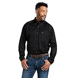 Ariat Male Solid Twill Classic Fit Shirt Black X-Large