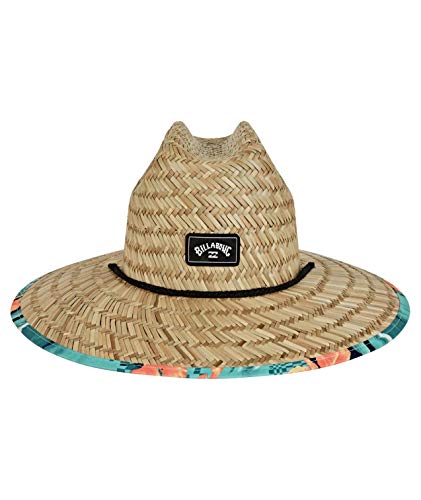 Billabong Men's Tides Print Straw Lifeguard Hat, Aqua, One