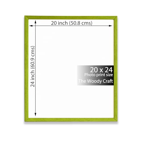 Image of 20x24 Photo Frame | Green Photo Frame For Wall | Rustic Wall Frame | Wooden Photo Frame Crafted For Style | Elegant Big Photo Frames For Wall | Ideal Frames For Bedroom Wall Decor