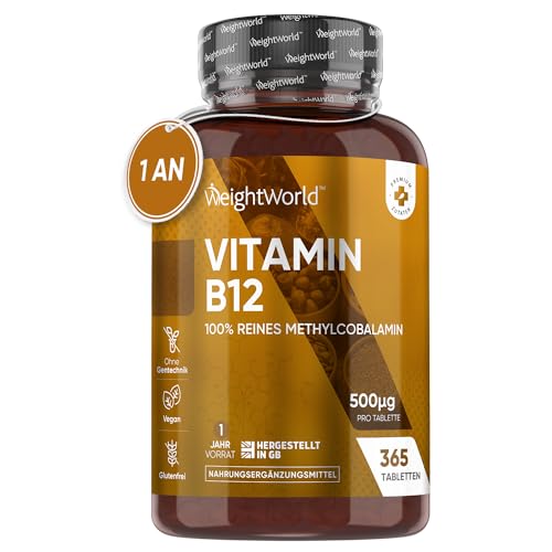 Vitamine B12 Vegan, 365 Comprimés, Methylcobalamine