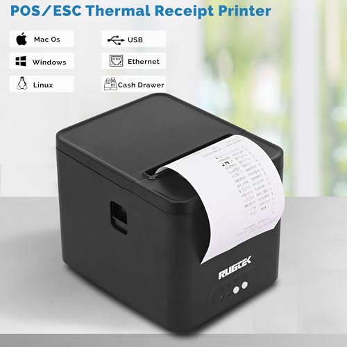 Image of Rugtek Rp 82 Compact UE Thermal Receipt Printer (USB+Enthernet)