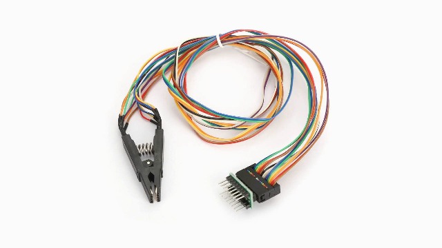 Image of YWBL-WH 16 Pin SOP16 IC Test Clip, SOIC16 to DIP8 Flash Programming Adapter with Gold Plated Contacts for Microcontroller Firmware Testing and Embedded Development