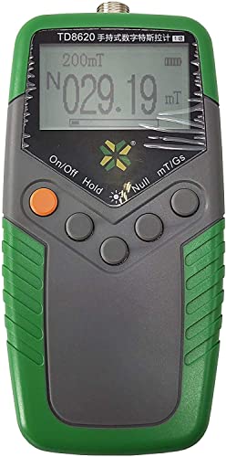 Medidor Digital Tesla Gauss Tester con Sonda Axial 2% Precisión miniatura 3