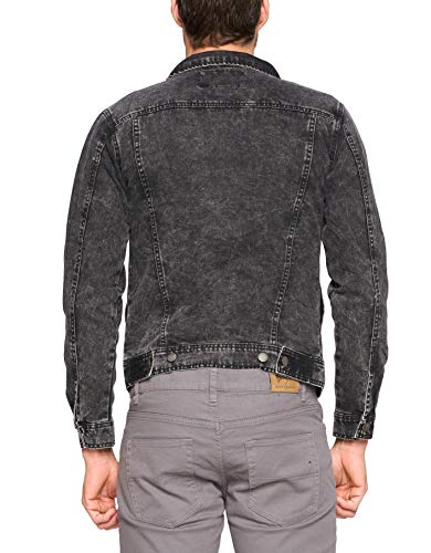 vkwear Red Label Men’s Premium Casual Faded Denim Jean Button Up Cotton Slim Fit Jacket4