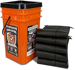 Quick Dam Grab & Go Flood Kit includes 5- 10ft Flood Barriers in Bucket