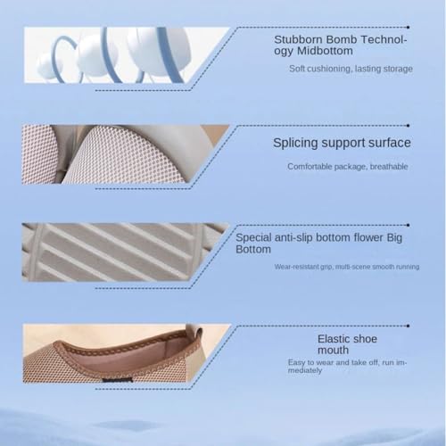 Ladies' Soft Sole Anti-Slip Breathable Fashionable Leisure mesh Solid Color Shoes Suitable for Moms4