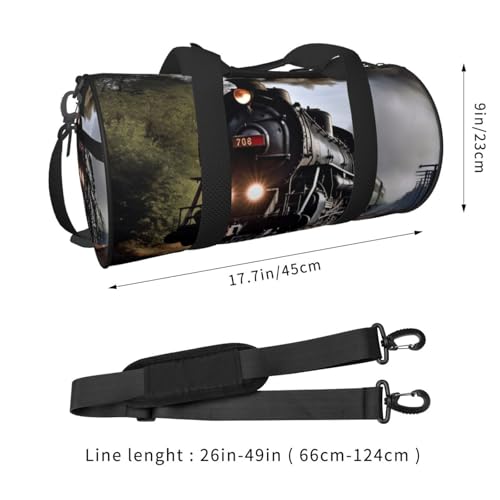 Travel Bag For Women,Steam Train Print Personal Item Duffle Bags,Weekend Travel Duffel Tote Bag,Travel Sport Gym Bag For Men,Airplane Travel Essentials For Flying4