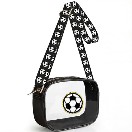 Soccer Crossbody Bag for Girls and Moms with PVC & Chenille