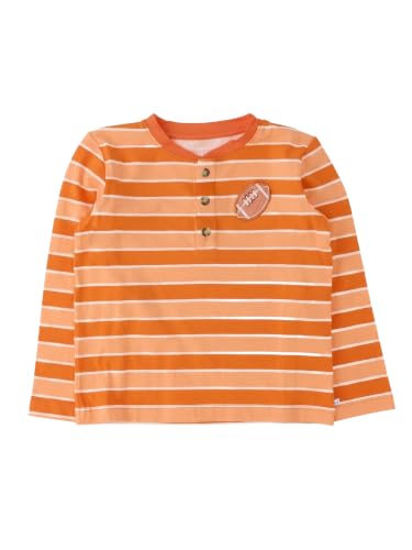 Image of RUGGEDBUTTS Baby /Toddler Boys Long Sleeve Henley Tee - Knit Henley Shirt | 4-Way Stretch Fabric, Button-Up Placket, Fade And Snag Resistant, Lightweight Unlined Design, Monogram Ready
