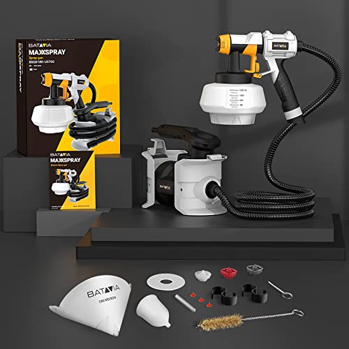 Batavia Paint Sprayer, 700W Power Electric Spray Paint Gun, 1200Ml, 4 Nozzles, 3 Patterns, Paint Gun For House Painting, Home Interior And Exterior, Bsg0180 #TOP5