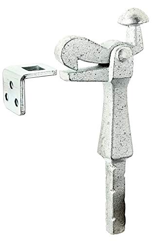 Arrêt de portail de 191 mm en acier robuste gris pour scellement durable