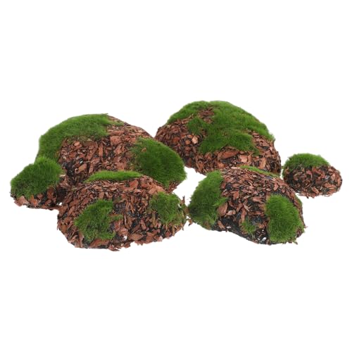 Gogogmee Flower Pot Moss Stone 6 Pieces of Faux Moss for Terrarium for Decorative Arrangements