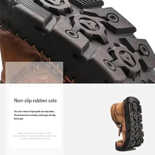 Matufit Shoes for Men, Men's Genuine Leather Waterproof Non-Slip Fashionable Orthopedic Shoes, Slip On Loafers4