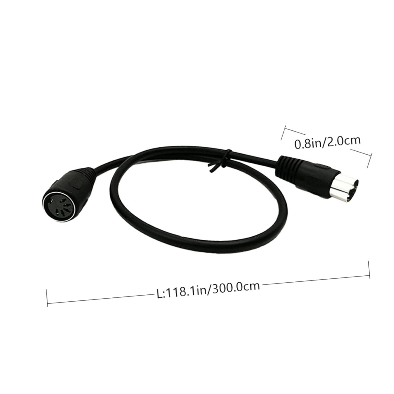 CIMAXIC Midi Cable 5-pin Extension Long Length Easy to Use Compatible Vintage Keyboards