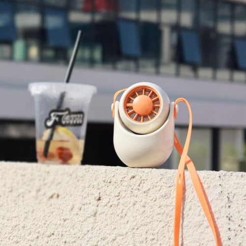 Image of STARQ Portable Neck Hanging Mini Fan with Adjustable Speeds, Foldable Design, Rechargeable Cooling Fan for Travel Office Home (Color As Per Availablity)