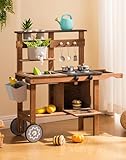 ROBUD Mud Kitchen for Kids Outdoor with Wheels,...