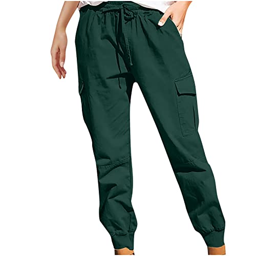 Camo Cargo Pants for Women Drawstring Elastic Waist Baggy Sweatpants Streetwear Casual Pants Y2K Clothing