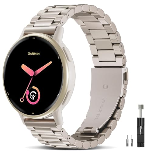 EverAct Compatible with Garmin Forerunner 165 Band/Forerunner 55/245/645/570-42mm, 20mm Quick...