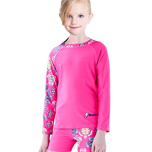 Girls Swimsuit Long Sleeve Bathing Suit UPF 50+ UV Kids Beach Bathing Suit Two Piece Sets Swimwear Suits 4-14 Years