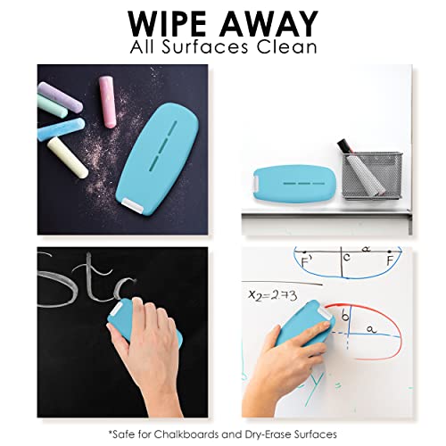 image for Loddie Doddie 2-in-1 Magnetic Whiteboard & Chalkboard Eraser - Teal - 