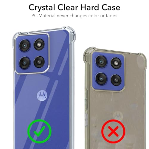 Image of Jkobi Shockproof Crystal-Clear Back Cover for Motorola Moto Edge 60 Stylus (Anti Yellow Case | Drop & Camera Protection | Hard Polycarbonate)