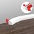 AxPower 120Inch Flexible Quarter Round Molding Trim, White Self Adhesive Wall Trim Mini Peel and Stick Rubber Trim Molding for Floor, Bathroom, Kitchen, Countertop, 120" L x 0.5" W x 0.5" H
