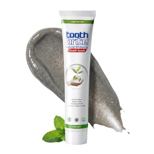 Image of Whitening Tooth Scrub, Gel Toothpaste for Teeth Stain Removal | Patented Micro-Granular Formula | Ideal for Smokers, Tobacco, Coffee & Tea Users | Deodorises Breath All Day | Cool Mint 100g
