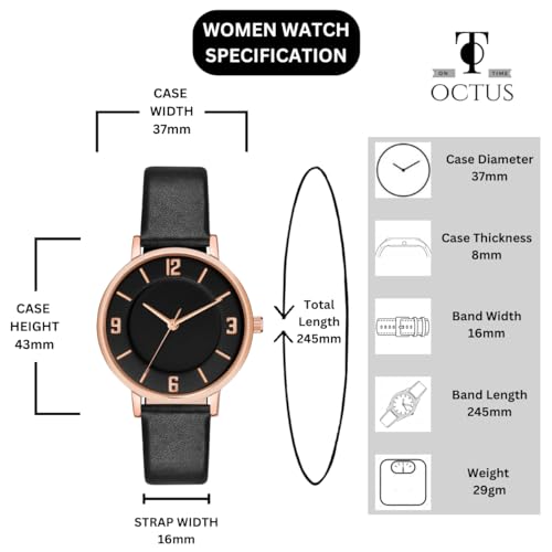 ON TIME OCTUS Analog Women's Watch Black - Image 5