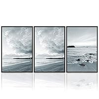 3 Piece Framed Canvas Wall Art Seascape Canvas Prints Home Artwork Decoration for Living Room,Bedroom - 16