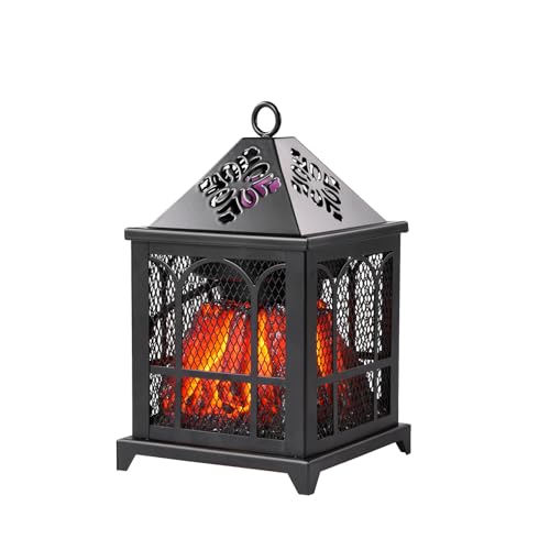 Dicimi Electric Wax Warmer, 18W Flameless Candle Melter with Vintage Fireplace Design, 4-in-1 Aroma Lamp for Wax Cubes & Essential Oils, Coffee Warmer, Safe Home Fragrance Gift for Women Housewarming