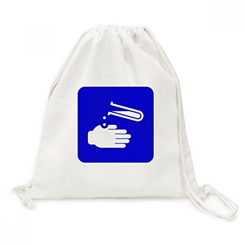 Sac de voyage bleu avertissement corrosion avec cordons de serrage en toile