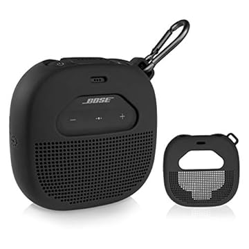 (Black) - getgear Silicone Cover Sleeve for Bose SoundLink Micro Portable Outdoor Speaker, Customised Design Skin Giving All 6 Directions Protection, Best Matching in Shape and Colour(Black)