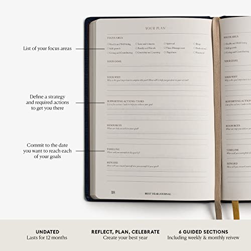 The Best Year Journal, 12Month Productivity Planner, Productivity Tools for TimeManagement and