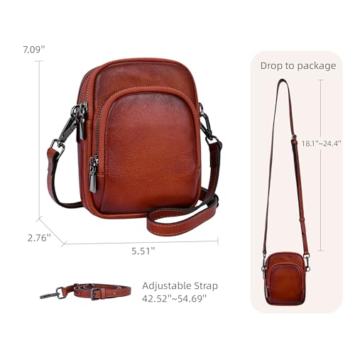 Image of Iswee Genuine Leather Purses for Women Shoulder Handbags Designer Hobo Crossbody Purse Top Handle Purse