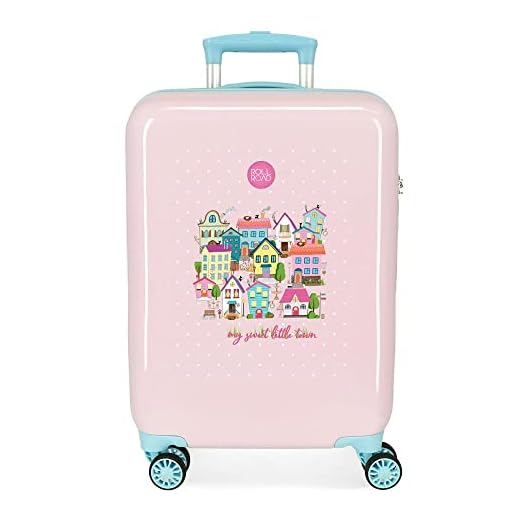Roll Road My Little Town Maleta de Cabina Rosa 38x55x20 cms Rígida ABS Cierre de combinación Lateral 34L 2 kgs 4 Ruedas Dobles Equipaje de Mano