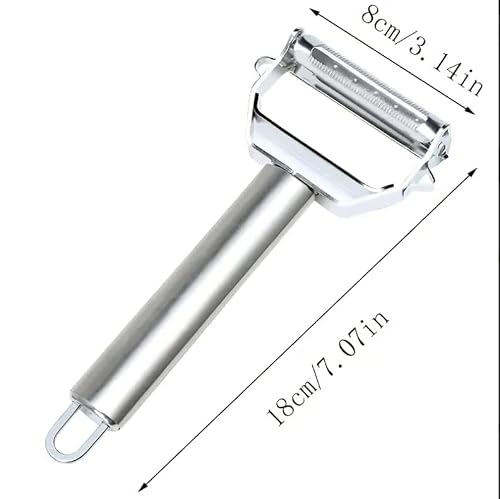 1Pc 2 In 1 Fruit Parer, Stainless Steel Grater，Potato, Vegetable, Apple Peelers For Kitchen, Fruit, Carrot, Veggie, Potatoes Peeler #TOP1
