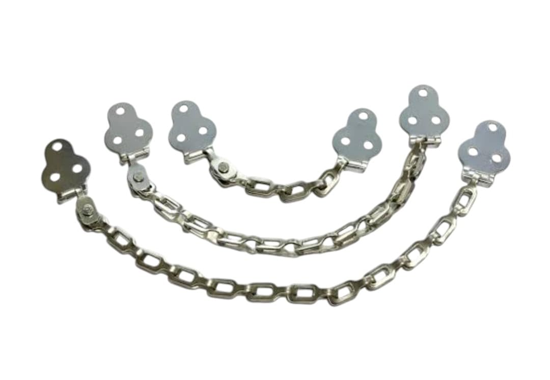 Adison Drawer Chain 6 Inch Stainless Steel Safety Chain for Doors, Windows, Cupboards, Heavy Duty Durable Chain for Security and Safety Applications, Easy to Install, Pack of 4-image-43