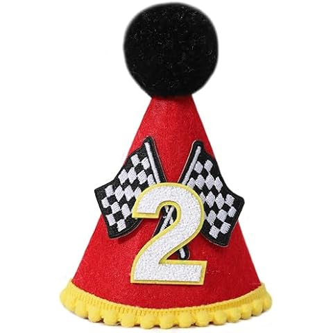 Birthday Decoration Set - Racing Theme Crown, Race Car Crown, Birthday Crown, Party Hat Cover