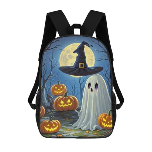 Ghost Painting Backpack for Men Women, Heavy Duty Backpack Large Capacity, Durable Lightweight Travel Daypack