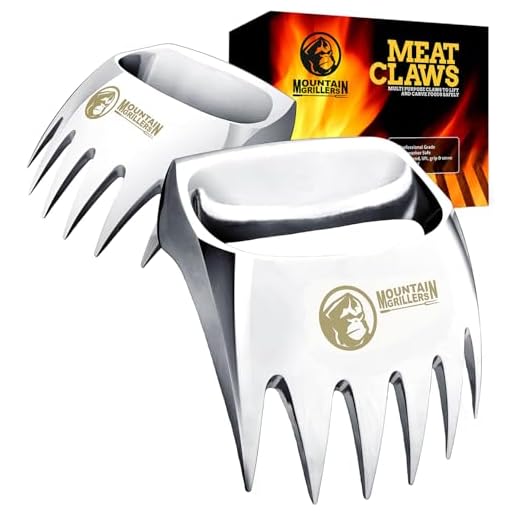 Meat Claws Meat Shredder for BBQ - Perfectly Shredded Meat, These Are The Meat Claws You Need - Best Pulled Pork Shredder Claw x 2 For Barbecue, Smoker, Grill (Solid Metal)