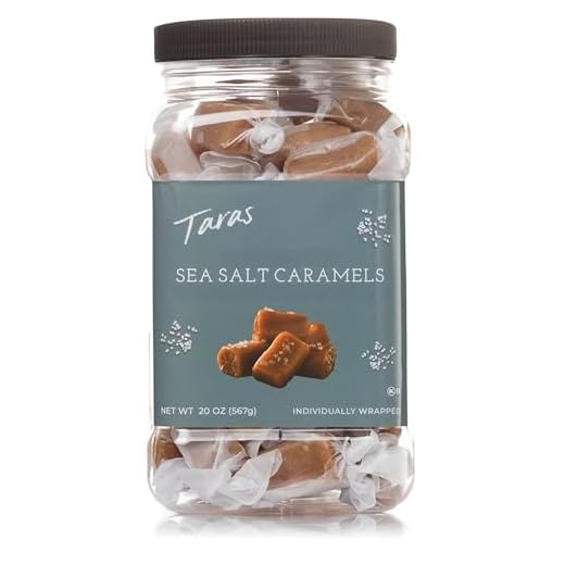 Tara's All Natural Gourmet Sea Salt Caramel: Small Batch, Kettle Cooked, Creamy & Individually Wrapped - 20 Ounce
