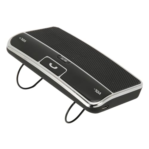 Zunate Kit Manos Libres Bluetooth para Coche para Teléfono Celular, Reproductor MP3 Multifuncional con Clip de Visera Reconexión Automática Reducción de Ruido Micrófono Incorporado