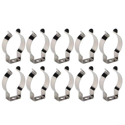 10PCS Open Type Spring Steel Tool Clips for Pipes Brooms and Rakes