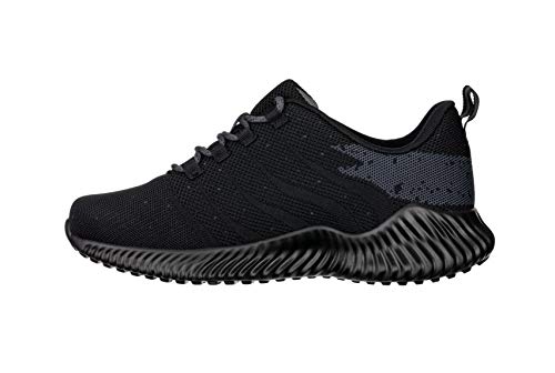 Image of CALTO Men's Invisible Height Increasing Elevator Shoes - Black /Grey Ultra Lightweight Sporty Sneakers - 2.8 Inches Taller - Q216 - Size 10.5 D(M) US