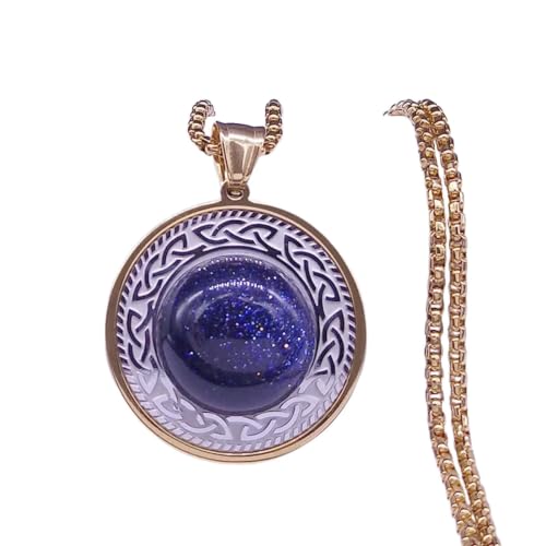 Collier Nudo de Bruja en pierre dorée et argent pour femme et homme